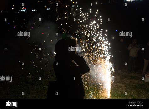 Fireworks New Year Eve Stock Photo Alamy