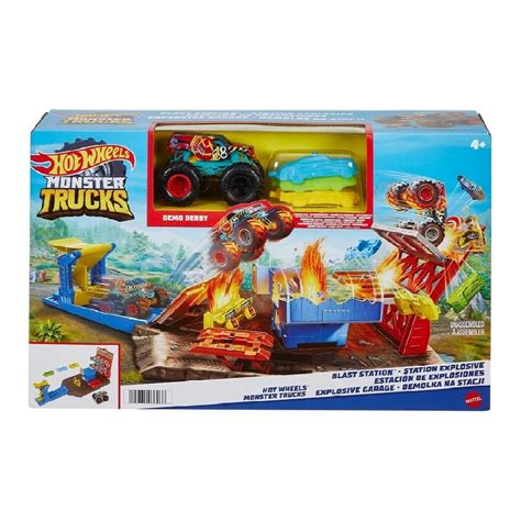 Pista de Juguete Hot Wheels Monster Trucks Estación de Explosiones Walmart