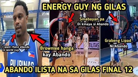 BROWNLEE HANGA KAY RHENZ ABANDO DAPAT NG ISAMA SA GILAS SA WORLD CUP