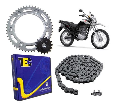 Kit Transmissão Relação Corrente Coroa Pinhão Honda Bros 160 R 4 050