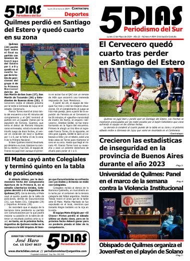 Lee el Diario 5 Días de este lunes 13 de mayo 2024