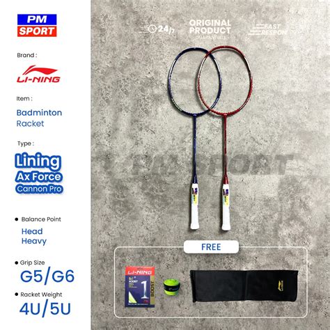 Jual RAKET BADMINTON BULUTANGKIS LINING AX FORCE CANNON PRO ORIGINAL