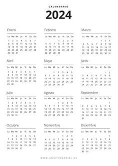 Plantilla De Calendario Para Imprimir