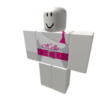 Pink Belted White Hello Top Roblox Pink Roblox Pink Roblox