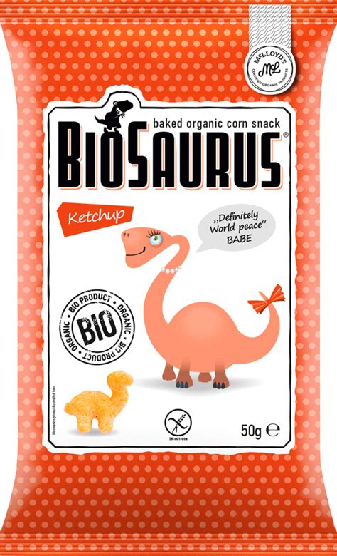 BioSaurus Kindersnack Gebackener Bio Mais Ketchup 50 G Dauerhaft