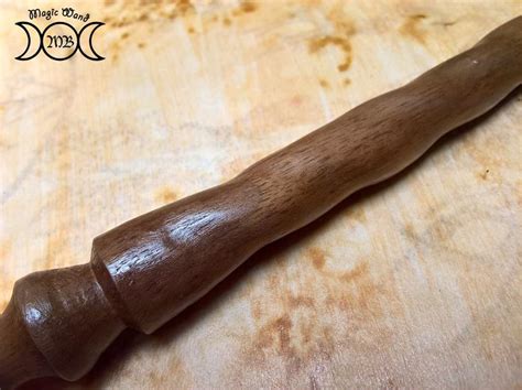 Magic Wand In Walnut Wood Turned And Hand Finished Natural Color Wizard