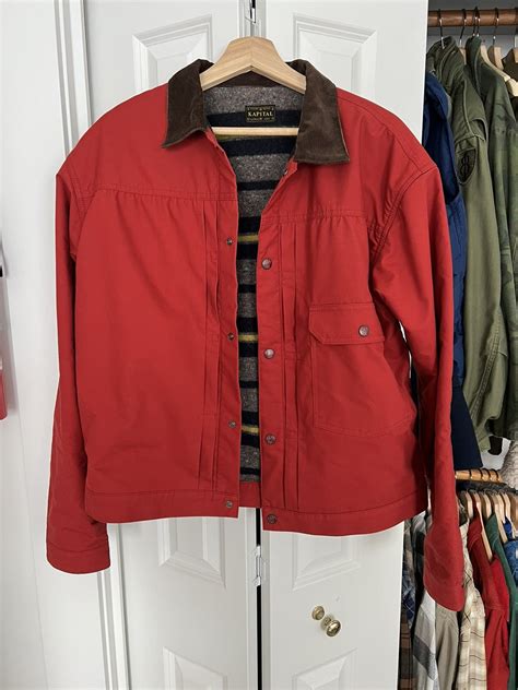 Kapital Red Blanket Lined Trucker Jacket Grailed