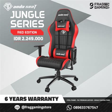 Jual Andaseat Anda Seat Jungle Series Premium Kursi Gaming Chair Red