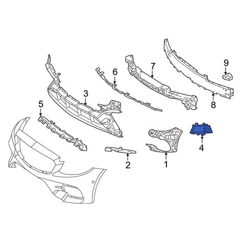 Mercedes Benz Oe Front Right Bumper Cover Support Rail Bracket