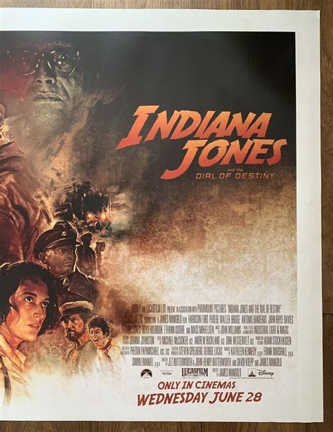 Indiana Jones And The Dial Of Destiny 2023 Original UK Cinema Quad