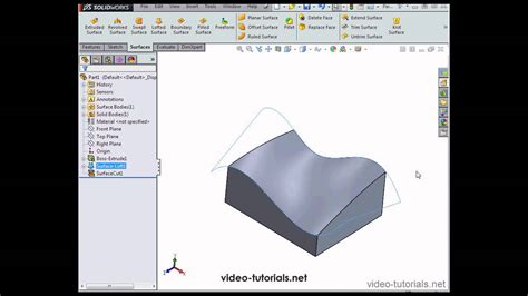 Intro To Surface Design 2 Solidworks Tutorials Surface Design Youtube