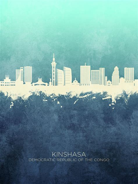 Kinshasa Democratic Republic of the Congo Skyline #32 Digital Art by ...