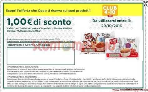 Nuovi Buoni Sconto Coop Da Stampare Scontomaggio