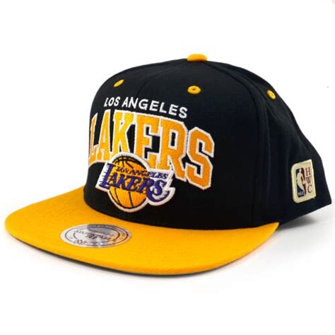 Mitchell Ness Hwc Team Arch Snapback Cap La Lakers Black Yellow O