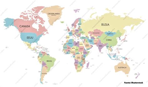 Mapamundi Político con Nombres Mapa del mundo con nombres