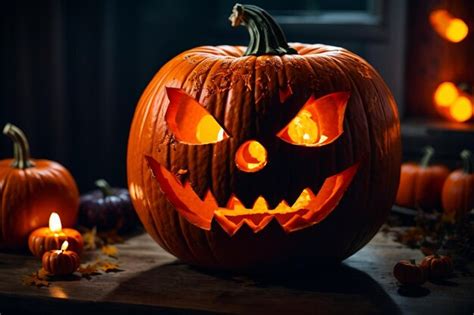 Premium AI Image | JackoLantern Halloween pumpkin