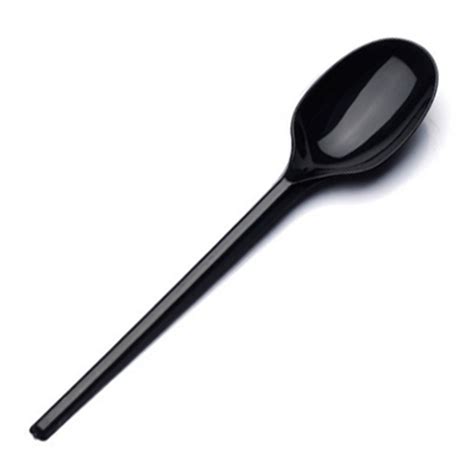 Plastic Disposable Tea Spoons Black Pcs Bar Equipment Online