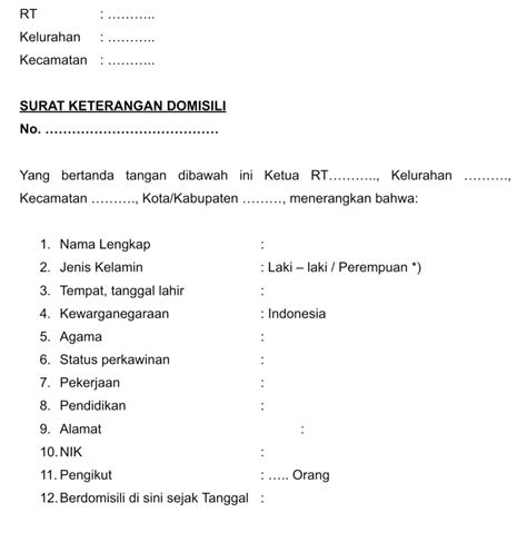 Contoh Surat Keterangan Domisili Serta Syarat Dan Tips Membuatnya