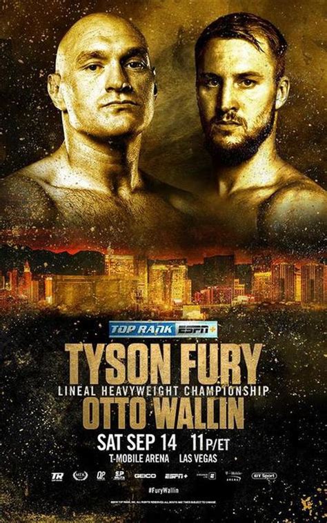 Tyson Fury vs. Otto Wallin - BoxRec