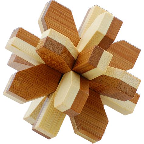 Bamboo Wood Puzzle Snowflake Wood Puzzles Puzzle Master Inc