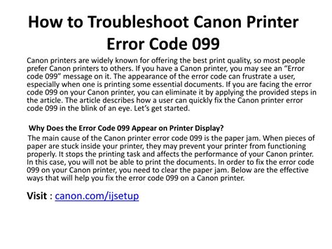 Ppt Best Ways To Fix The Error Code E On Canon Printer Powerpoint