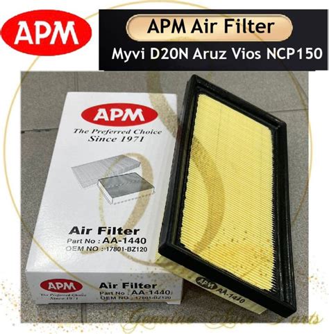 Original Apm Air Filter Aa Perodua Myvi New D N Aruz