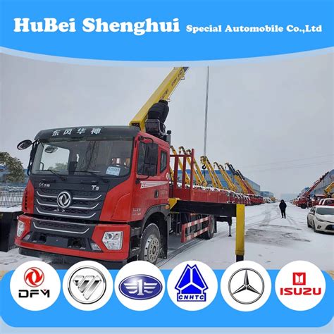 Dongfeng Shacman Sinotruk HOWO 4 2 6 4 Mounted Crane Truck Cargo Truck