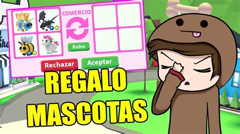 REGALO TODAS MIS MASCOTAS DE ADOPT ME EN ROBLOX YouTube