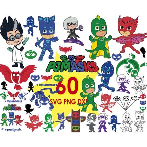 Pj Mask Svg Bundles Catboy Owlette Gekko Pj Masks Svg Pj M Inspire