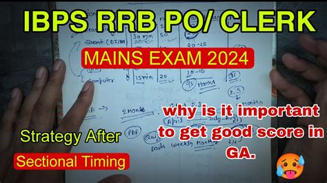 IBPS RRB PO CLERK MAINS 2024 Strategy After Sectional Timing YouTube