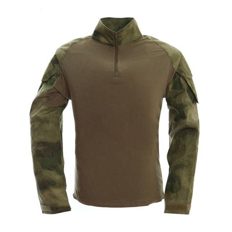 Tacvasen Male Camouflage T Shirts Army Combat Tactical T Shirt Military Men Long Sleeve T Shirt