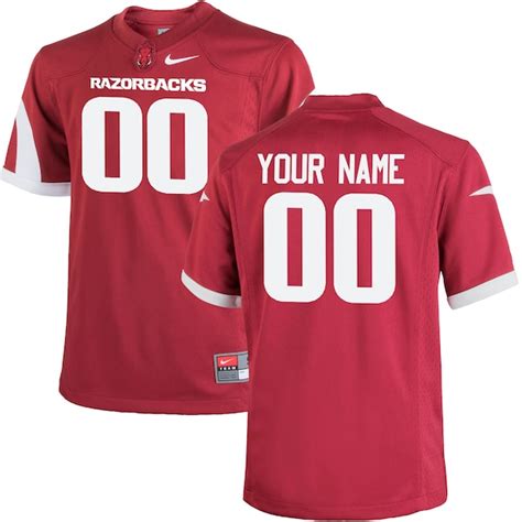 Arkansas Razorbacks Nike Youth Custom Replica Jersey - Cardinal ...