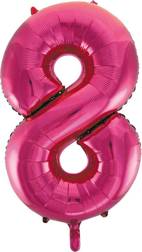 Pink Roze Cijfer Ballon 8 Bol