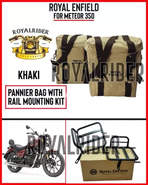 Royal Enfield Khaki Paire De Pannier Kit De Montage Pour Meteor