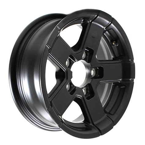 13 X 5 Hispec Series07 Aluminum Trailer Wheel 5x450 Black 1660 Lb