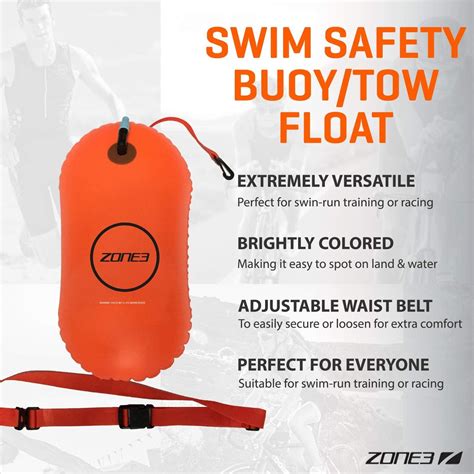 Zone3 Swim Safety Buoy Tow Float Orange Essential Water Safety Gear