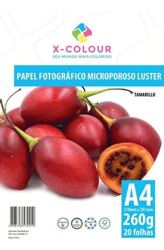 Papel Foto Microporoso Luster A G M Folhas X Colour