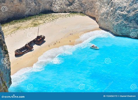 Famous Shipwreck Bay Navagio Beach Zakynthos Island Greece One Of