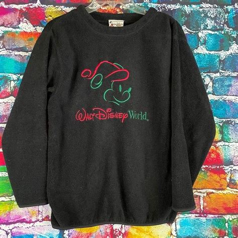 Walt Disney World Fleece Embroidered Mickey Mouse Depop