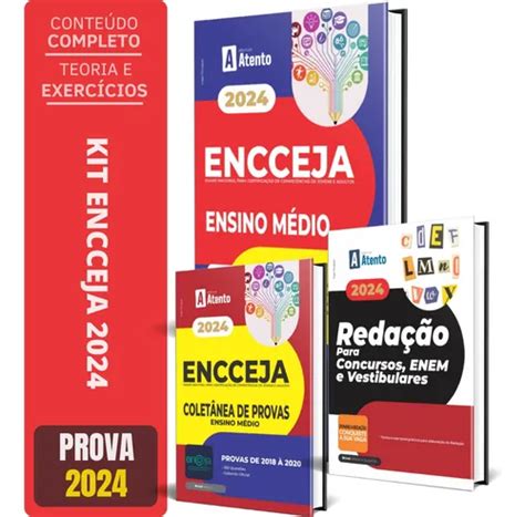Encceja 2024 Prova Pdf - Apostila Encceja 2024 - Nível Médio - Kit Completo - Caderno De Provas ...