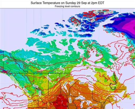 Canada Surface Temperature on Friday 23 Jul at 8pm EDT