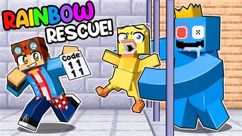 Rescuing Yellow Rainbow Friend In Minecraft Youtube