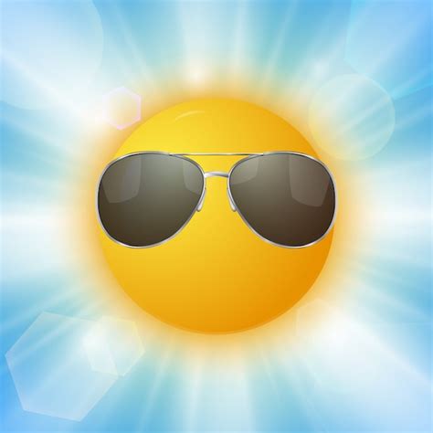 Premium Vector | Cartoon sun with sunglasses