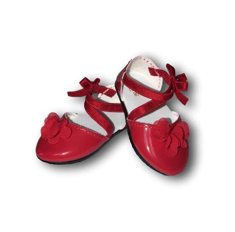 American Girl Doll Rose Bow Flat Shoes Janie and Jack for 18-inch Dolls ...