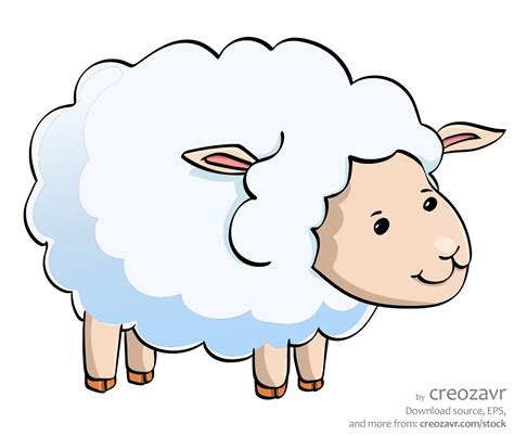 White Sheep Cartoon Vector Character Graphicmama Sheep Cartoon Theme