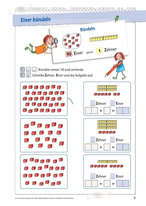 Bündeln Mathematik Grundschule Arbeitsblätter Margaret Pitts Schule