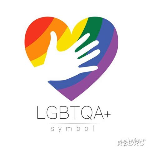 Vector Lgbtqa Logo Symbol Pride Flag Background Icon For Gay Posters For The Wall Posters