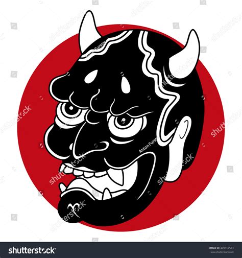 Hannya Mask Hannya Demon Mask Vector Stock Vector (Royalty Free ...