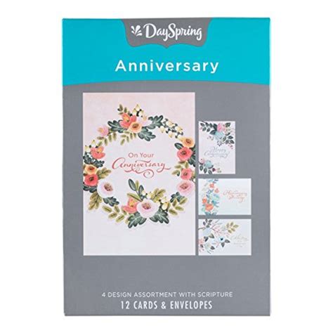 Dayspring Anniversary Inspirational Boxed Cards Floral Border 18561 Dcbg