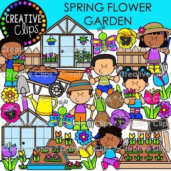 Spring Clipart Bundle 2023 {Spring Kids and Garden Clipart} | TPT